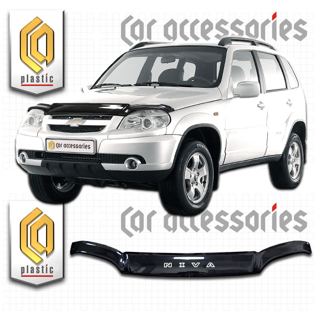 Chevrolet Niva (2009-) Дефлектор капота VIP TUNING
