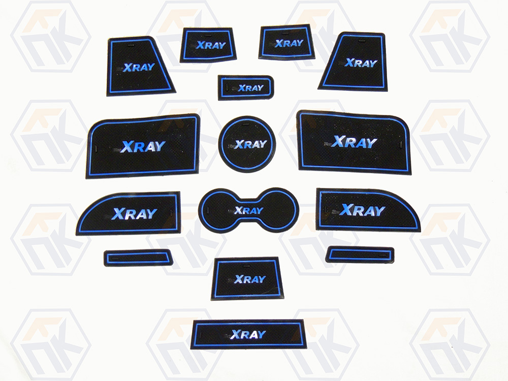 Коврики в ниши салона Lada Xray 2016~ (кромка синяя)