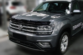 Дефлектор капотa Volkswagen Teramont 2017-, темный SIM