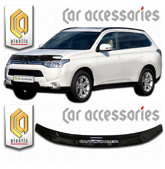 Mitsubishi Outlander (2012-) Дефлектор капота VIP TUNING