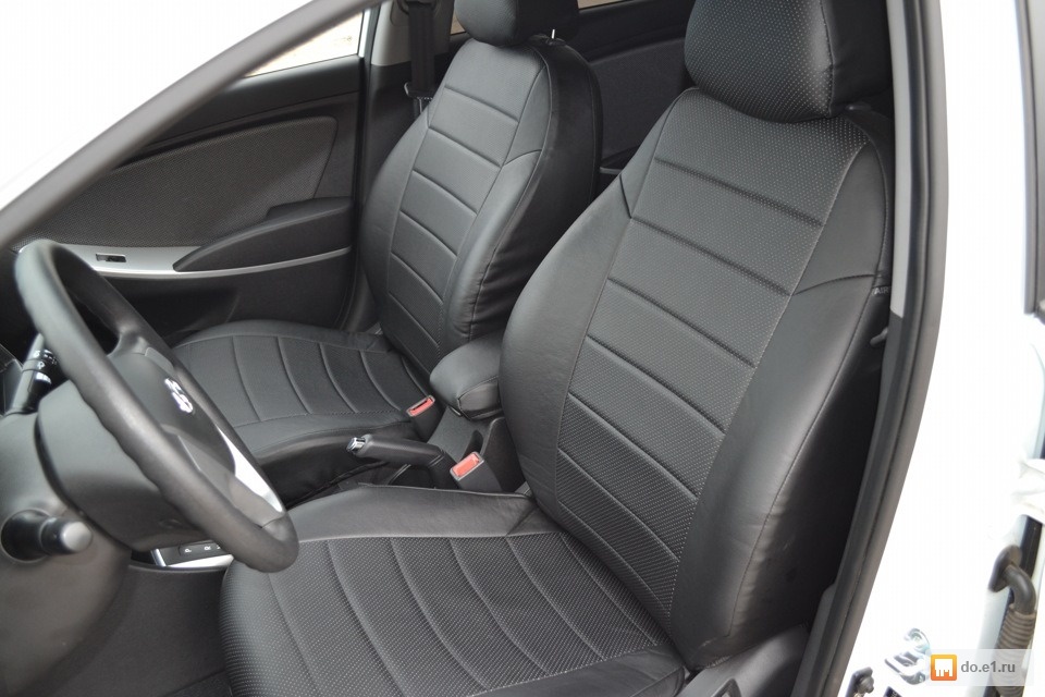 Комплект Авточехлов экокожа Hyundai Creta (40/60) 2016- строчка RIVAL