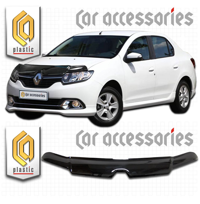 Renault Logan (2014-) ГВ Дефлектор капота VIP TUNING