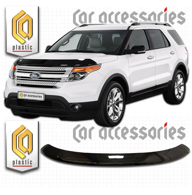 Ford Explorer (2016-) темный, Дефлектор капота SIM